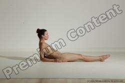 Nude Gymnastic poses Woman White Moving poses Athletic long brown Dynamic poses Pinup